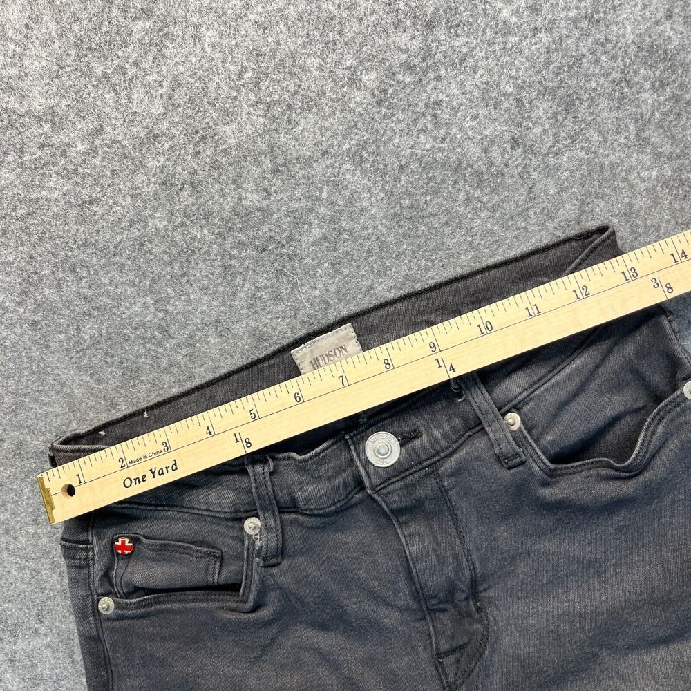 Hudson Jeans Womens Size 28 Natalie Super Skinny Dark Gray‎ Stretch Raw Hem - Picture 5 of 14